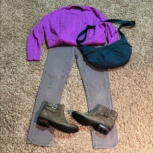 PAIGE Women's Straight Leg Gray Jeans